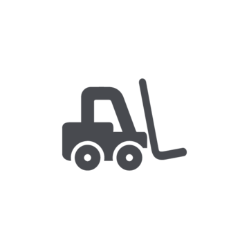 Gabelstapler mit zwei Rädern und einer langen Gabel an der Vorderseite.